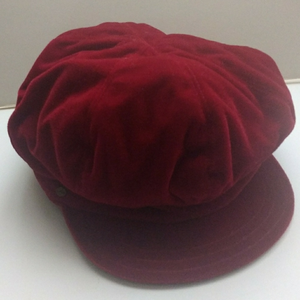 Betmar Red Velvet Newsboy hat